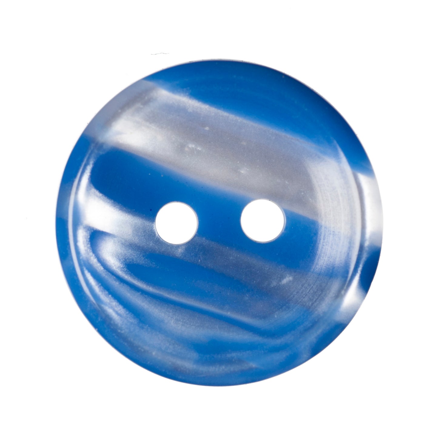 Polyester 2 Hole Stripe Buttons - 15mm - Blue [LB24.3]