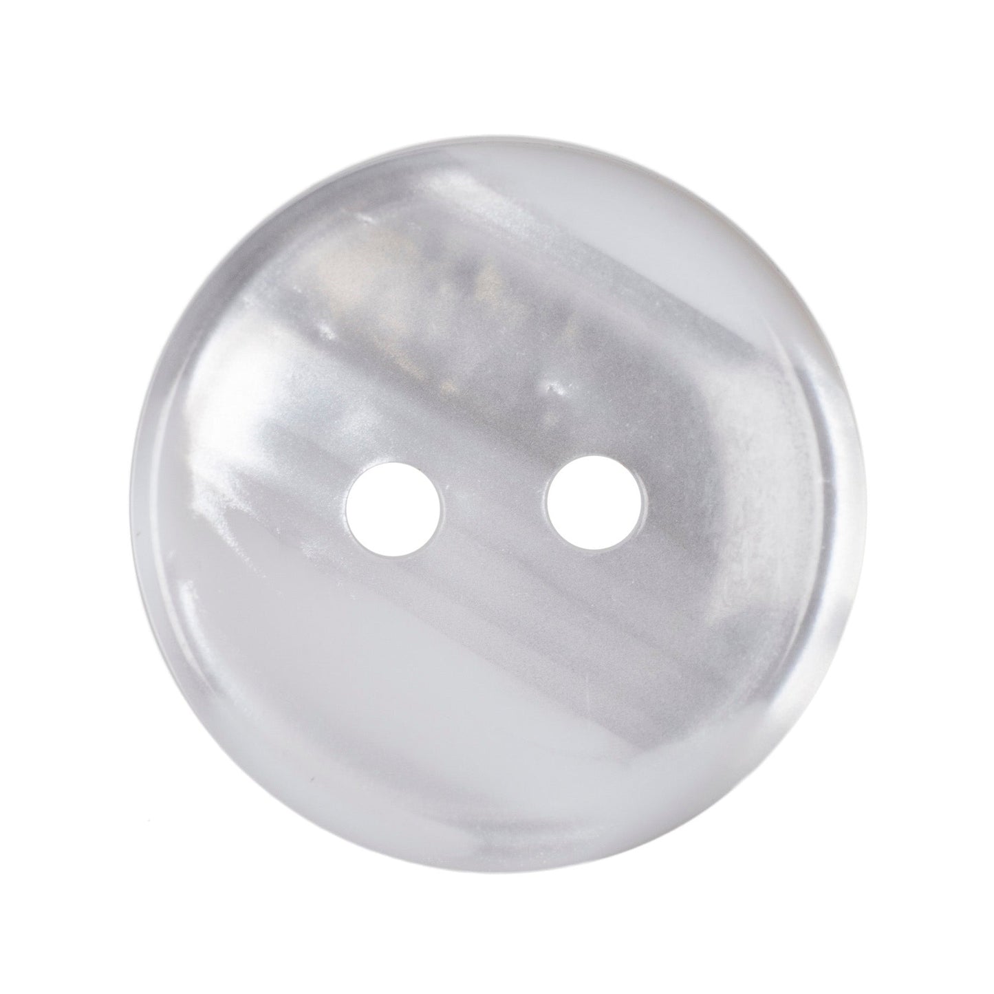 Polyester 2 Hole Stripe Buttons - 18mm - Pearl White [LB21.7]