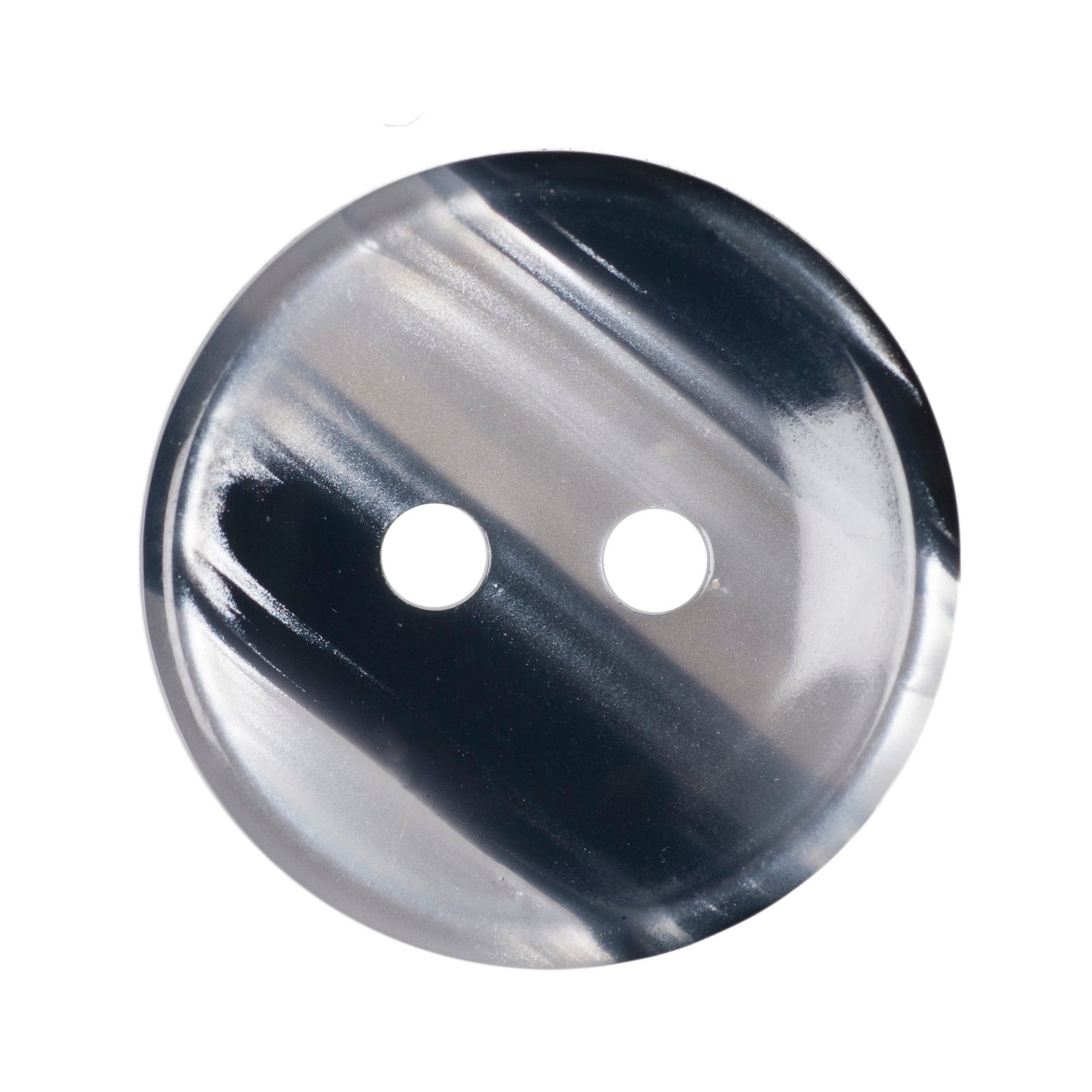 Polyester 2 Hole Stripe Buttons - 15mm - Navy [LB19.7]