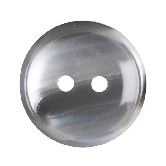 Polyester 2 Hole Stripe Buttons - 15mm - Grey [LB23.7]