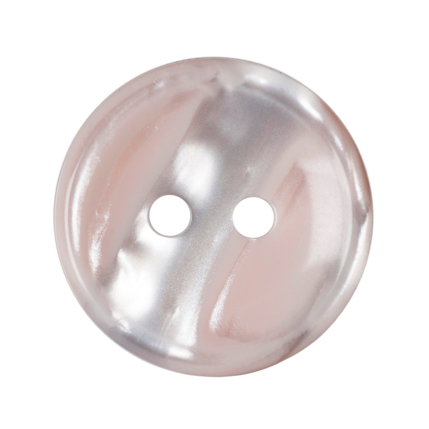 Polyester 2 Hole Stripe Buttons - 15mm - Pale Pink [LB20.8]