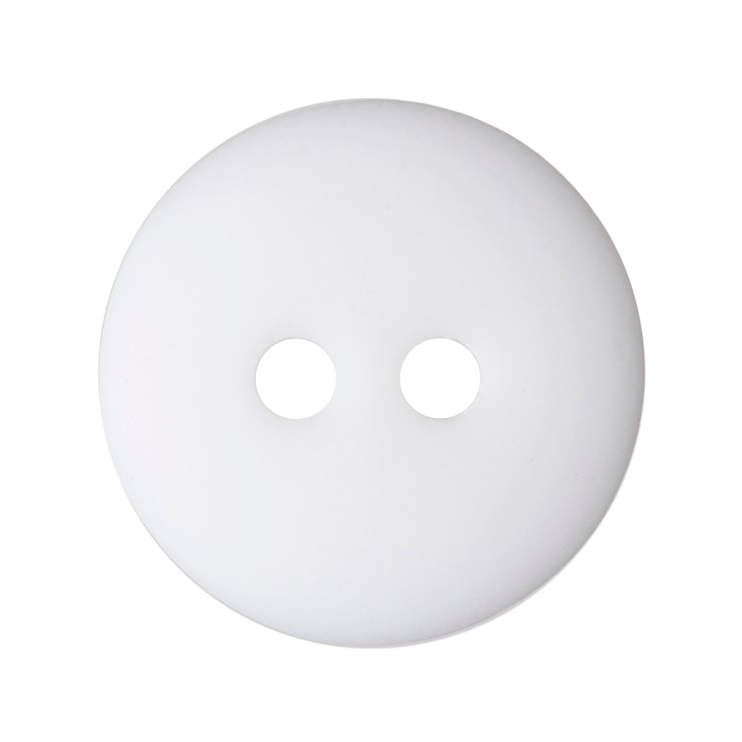 2 Hole Round Matt Button - 11mm - White [LA30.6]