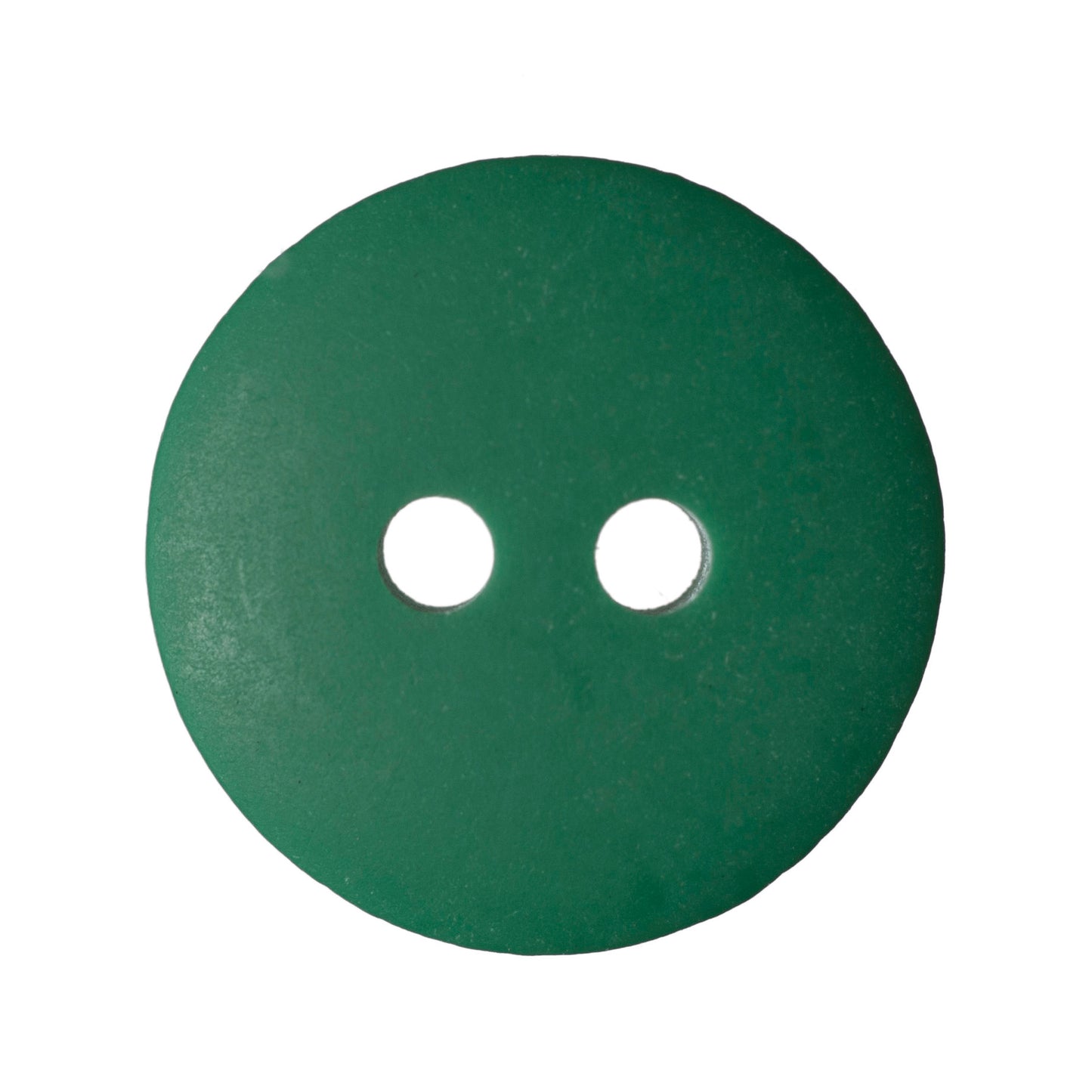 2 Hole Round Matt Button - 11mm - Green [LE33.2]