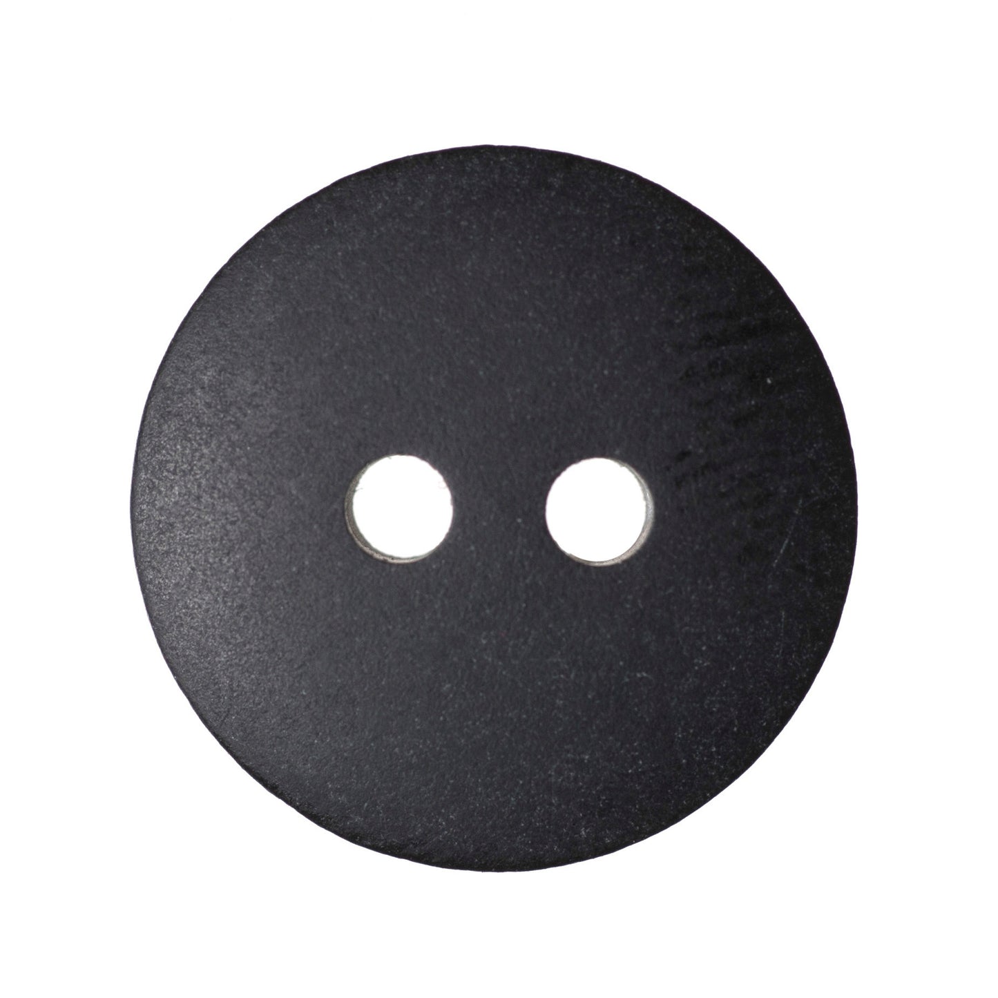 2 Hole Round Matt Button - 11mm - Black [LC12.8]