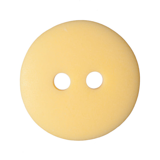 2 Hole Round Matt Button - 15mm - Yellow [LB25.1]