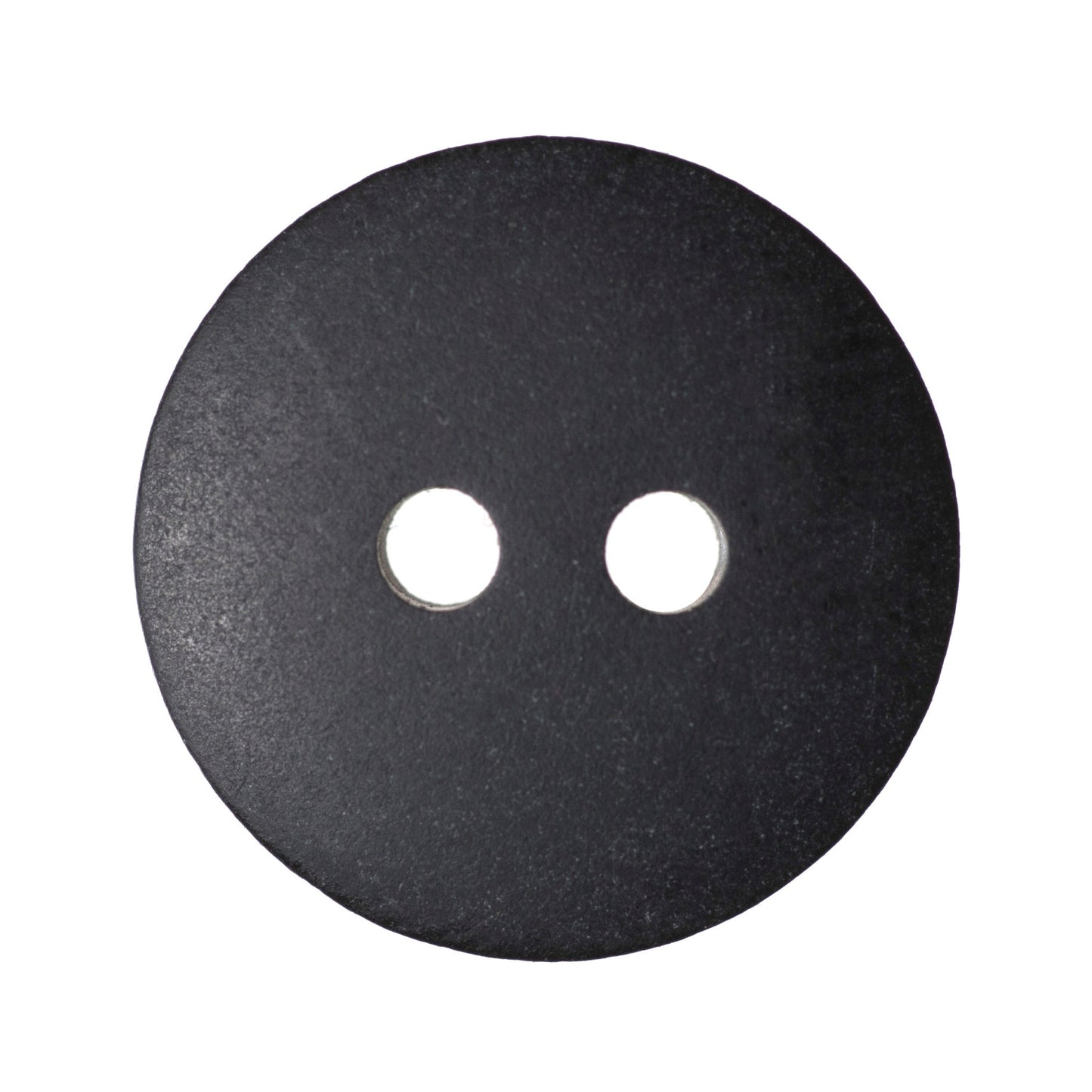 2 Hole Round Matt Button - 15mm - Black [LB29.1]