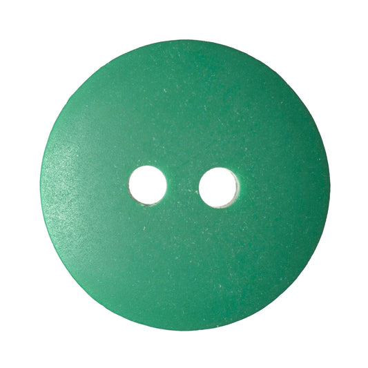 2 Hole Round Matt Button - 18mm - Green [LB13.5]