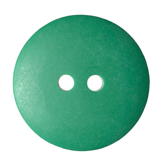 2 Hole Round Matt Button - 20mm - Green
