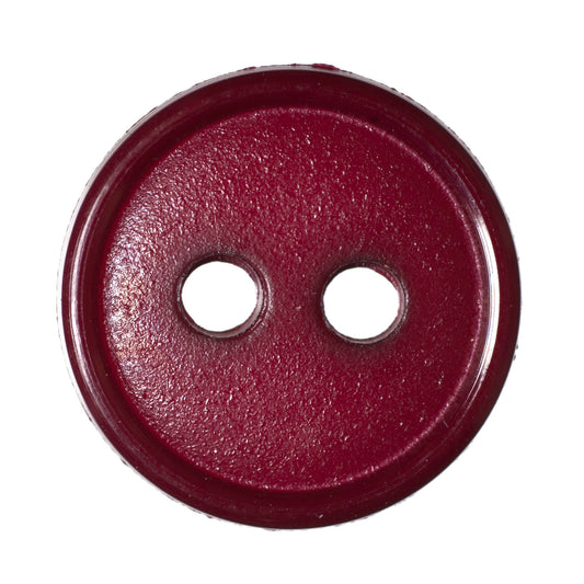 Narrow Rim 2 Hole Button Shiny/Matt - 11mm - Burgundy [LA40.5]