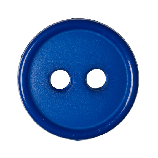 Narrow Rim 2 Hole Button Shiny/Matt - 11mm - Dark Blue [LB34.8]