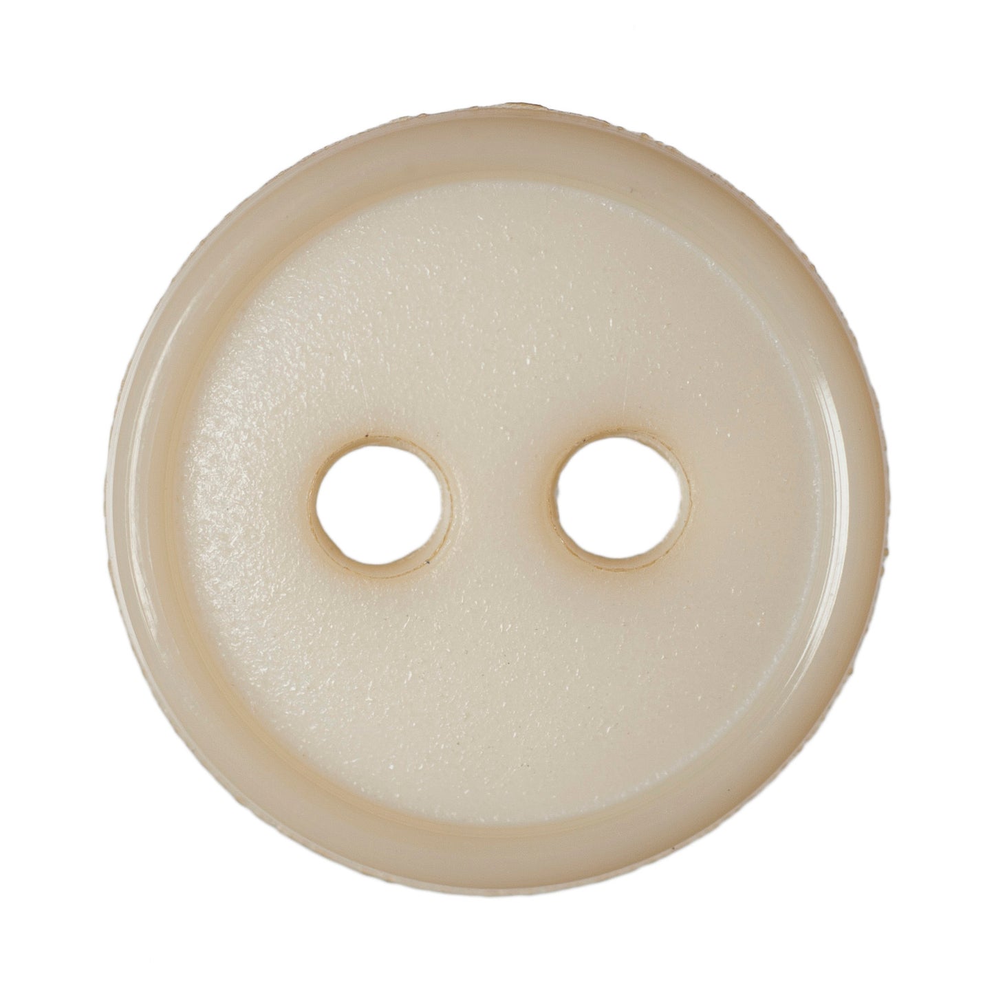 Narrow Rim 2 Hole Button Shiny/Matt - 11mm - Natural [LB29.4]