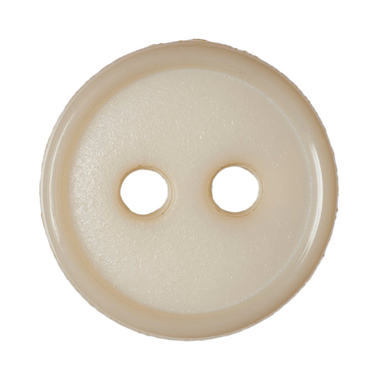 Narrow Rim 2 Hole Button Shiny/Matt - 11mm - Natural [LB29.4]