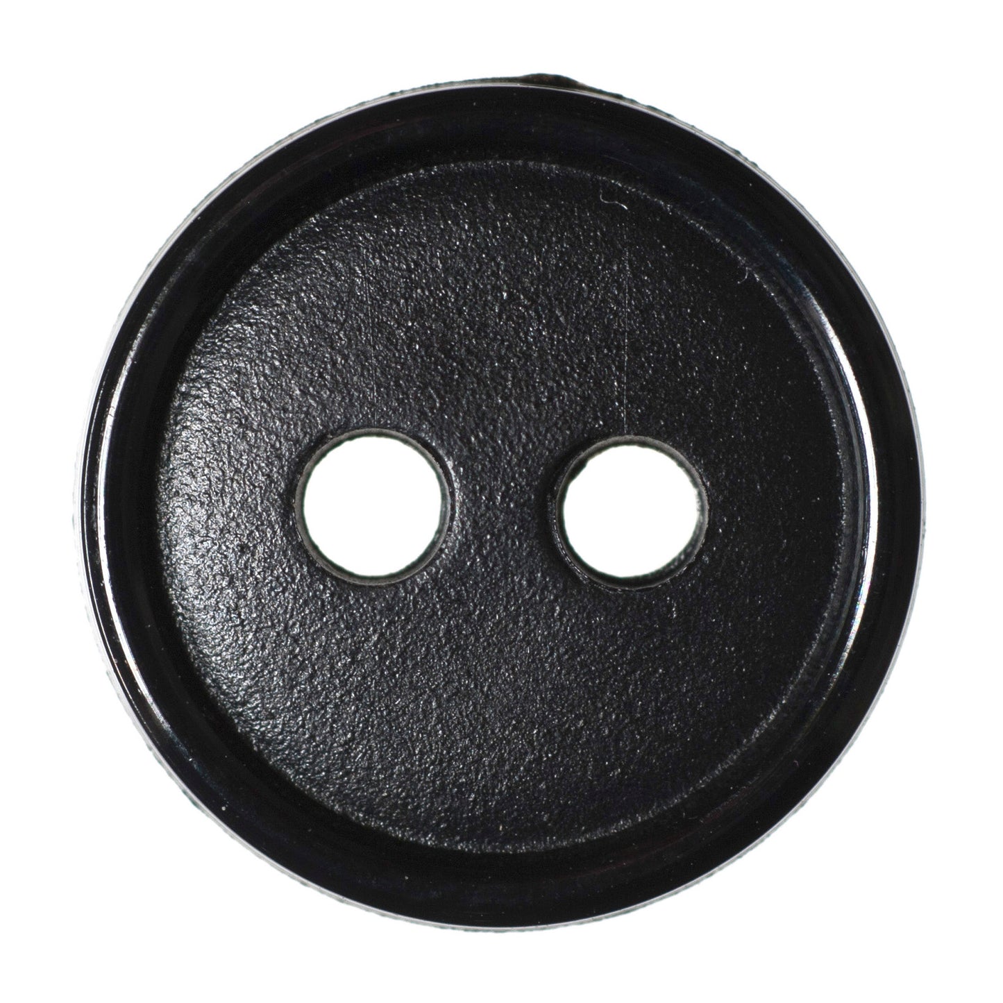 Narrow Rim 2 Hole Button Shiny/Matt - 11mm - Black [LD13.7]