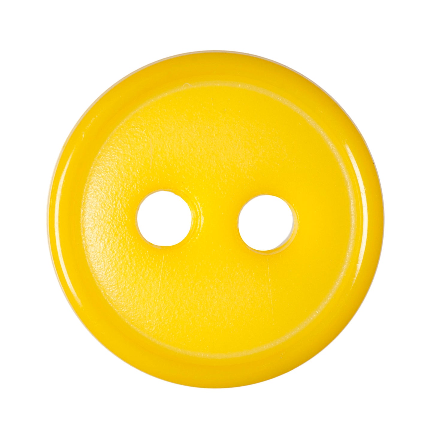Narrow Rim 2 Hole Button Shiny/Matt - 11mm - Yellow
