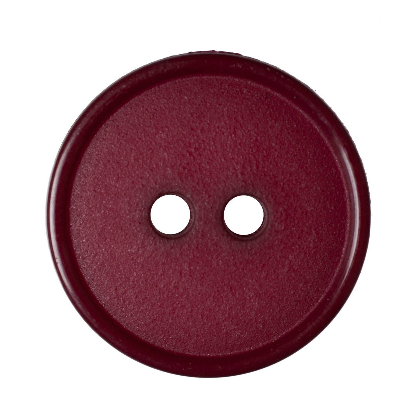 Narrow Rim 2 Hole Button Shiny/Matt - 18mm - Burgundy