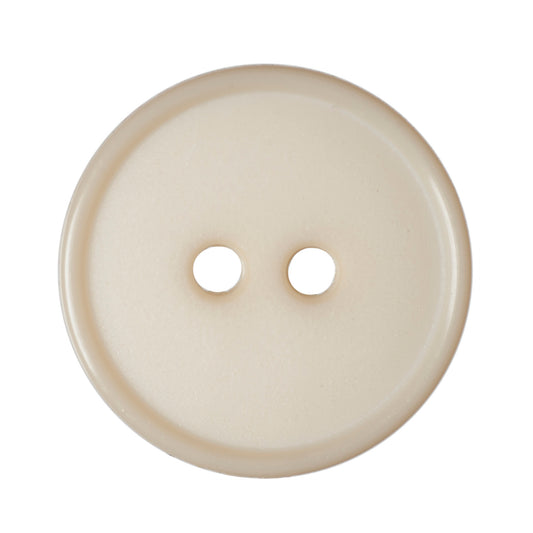 Narrow Rim 2 Hole Button Shiny/Matt - 18mm - Natural