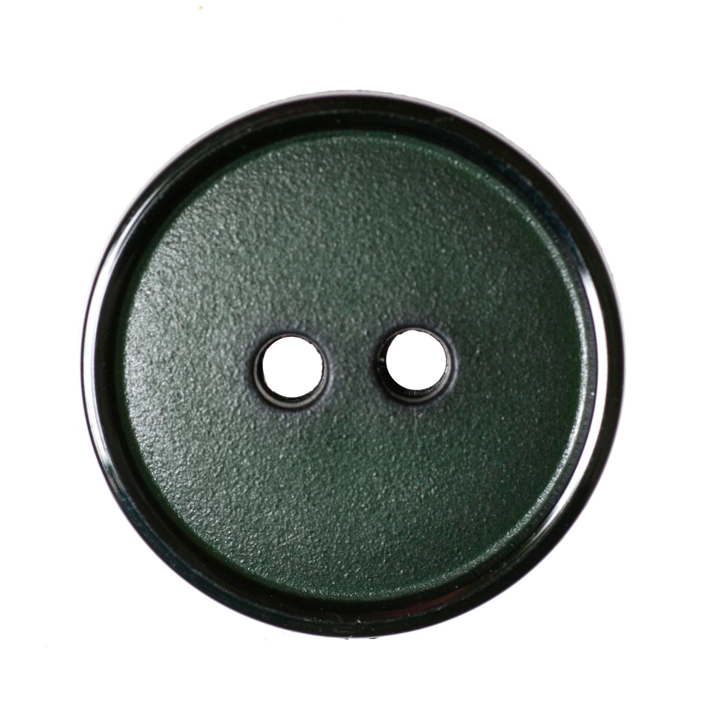 Narrow Rim 2 Hole Button Shiny/Matt - 18mm - Dark Green