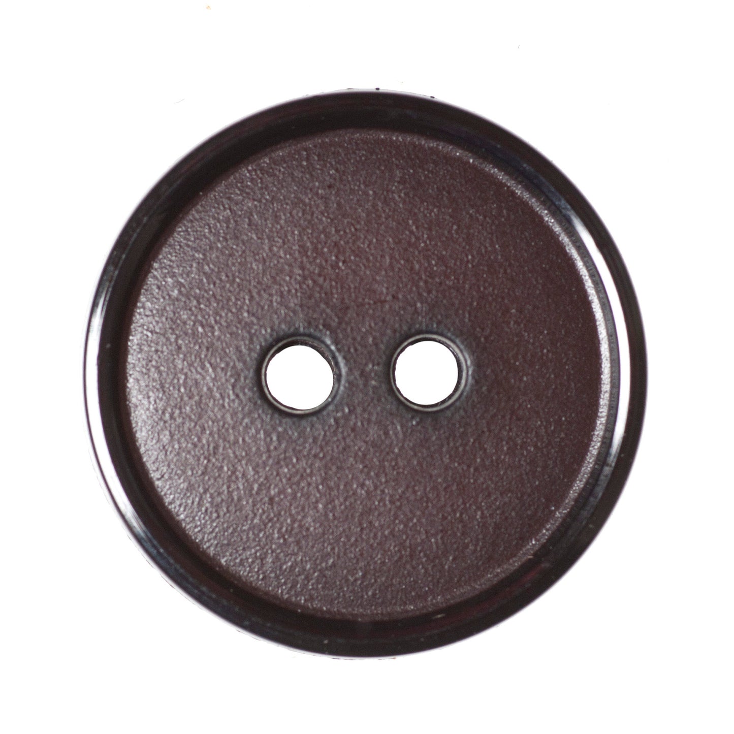 Narrow Rim 2 Hole Button Shiny/Matt - 18mm - Brown [LB17.3]