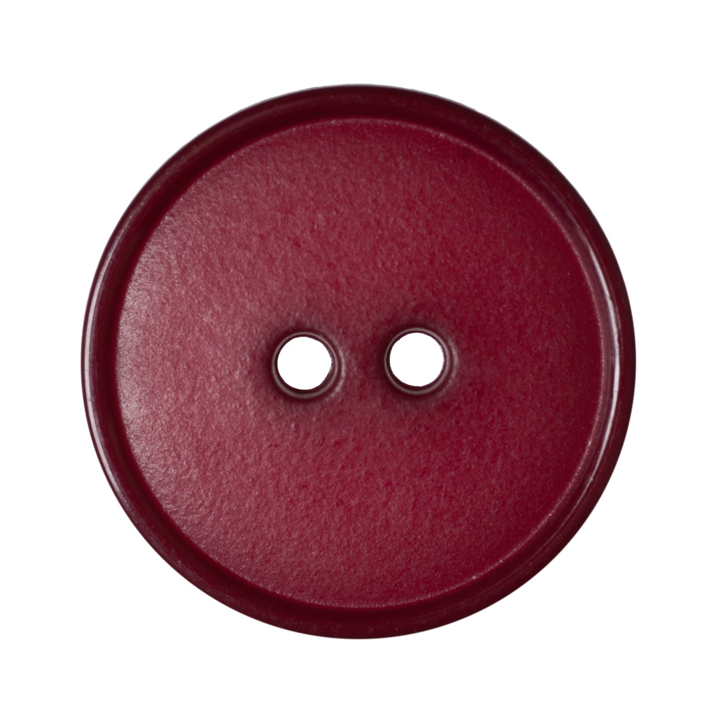 Narrow Rim 2 Hole Button Shiny/Matt - 20mm - Burgundy