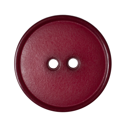 Narrow Rim 2 Hole Button Shiny/Matt - 20mm - Burgundy