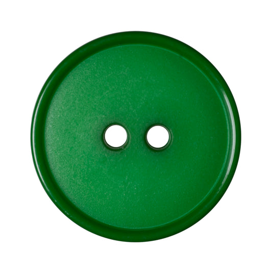 Narrow Rim 2 Hole Button Shiny/Matt - 20mm - Emerald [LB30.1]
