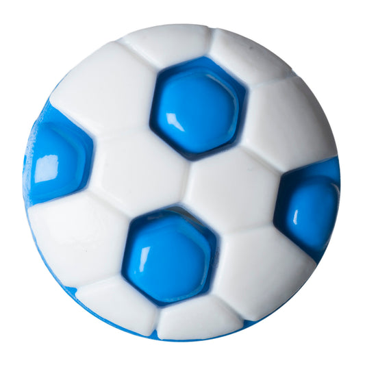 Football Shank Button - 13mm - Blue/White
