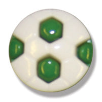 Football Shank Button - 13mm - Green/White