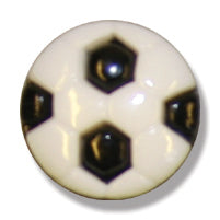 Football Shank Button - 13mm - Black/White