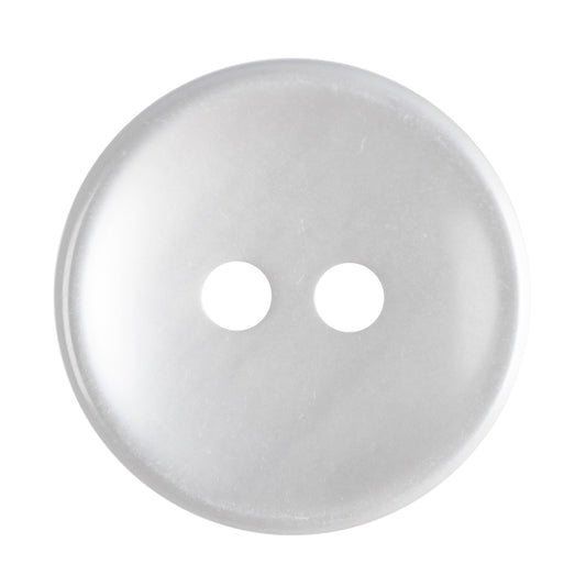 2 Hole Shirt Button - 16mm - Pearl White