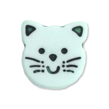 Novelty Kitten/Cat Shank Button - 14mm - Blue [LB40.1]