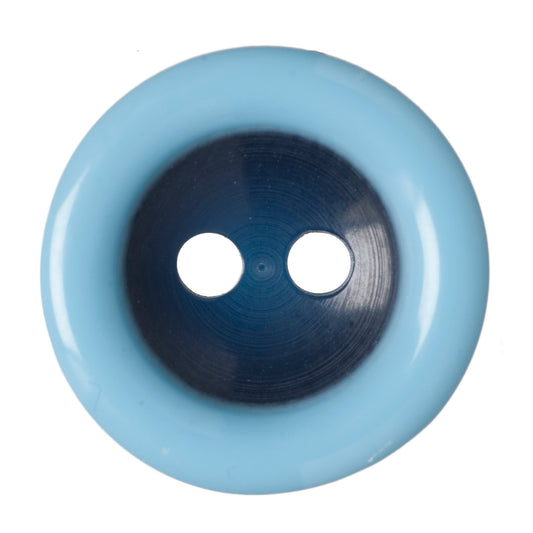 2 Hole Two Tone Button - 11mm - Blue [LC38.4]