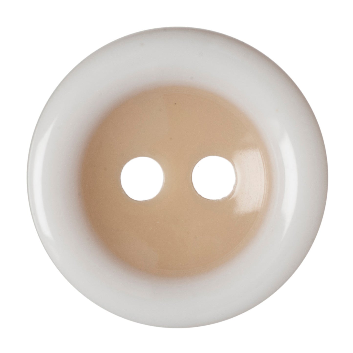 2 Hole Two Tone Button - 11mm - Beige [LE25.2]