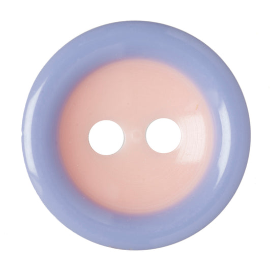 2 Hole Two Tone Button - 11mm - Pink/Purple