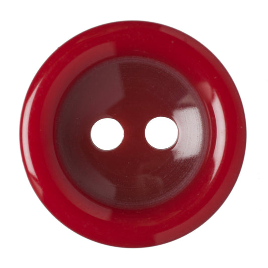 2 Hole Two Tone Button - 11mm - Red [LF30.4]