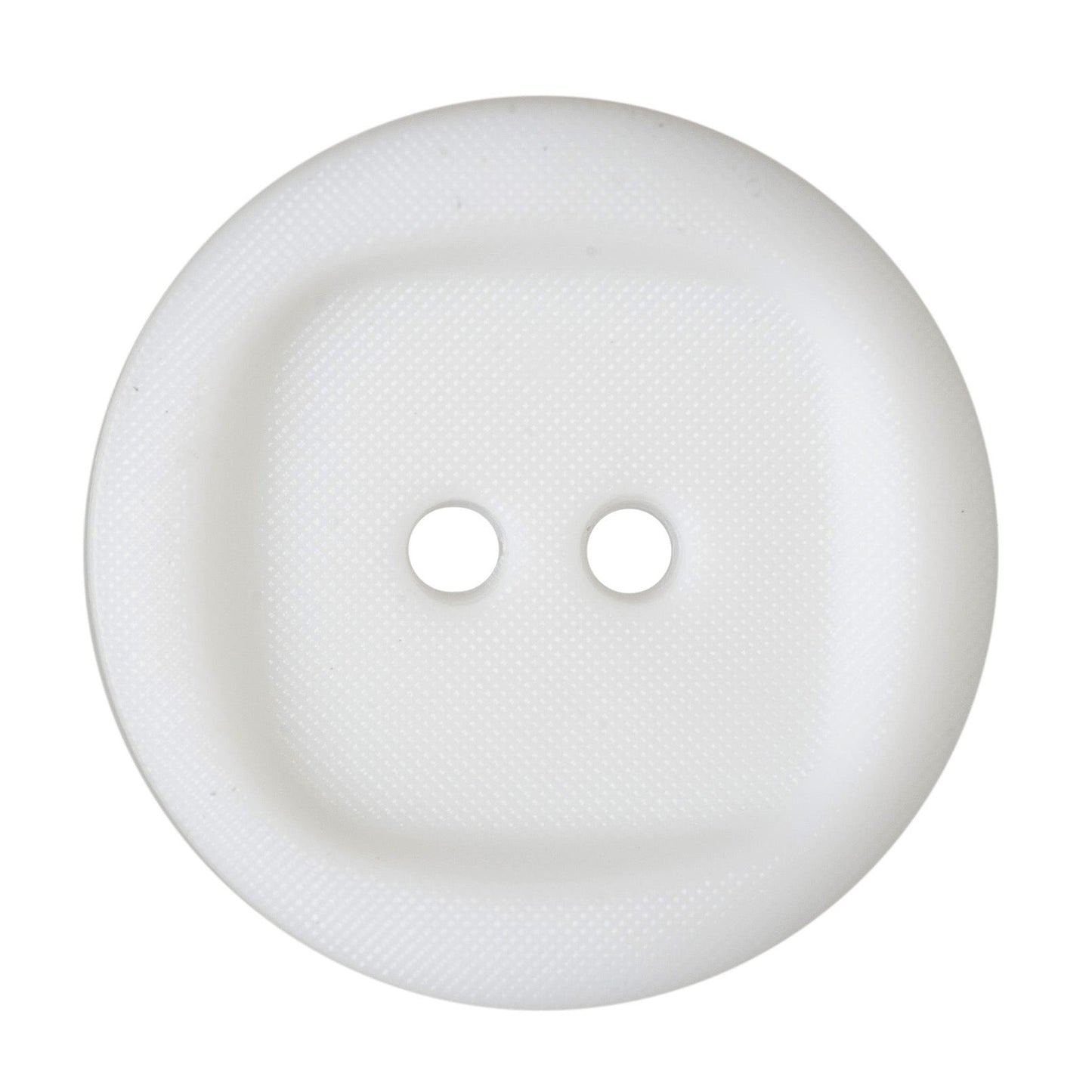 2 Hole Wavy with Square Insert Button - 28mm - White [LD4.2]