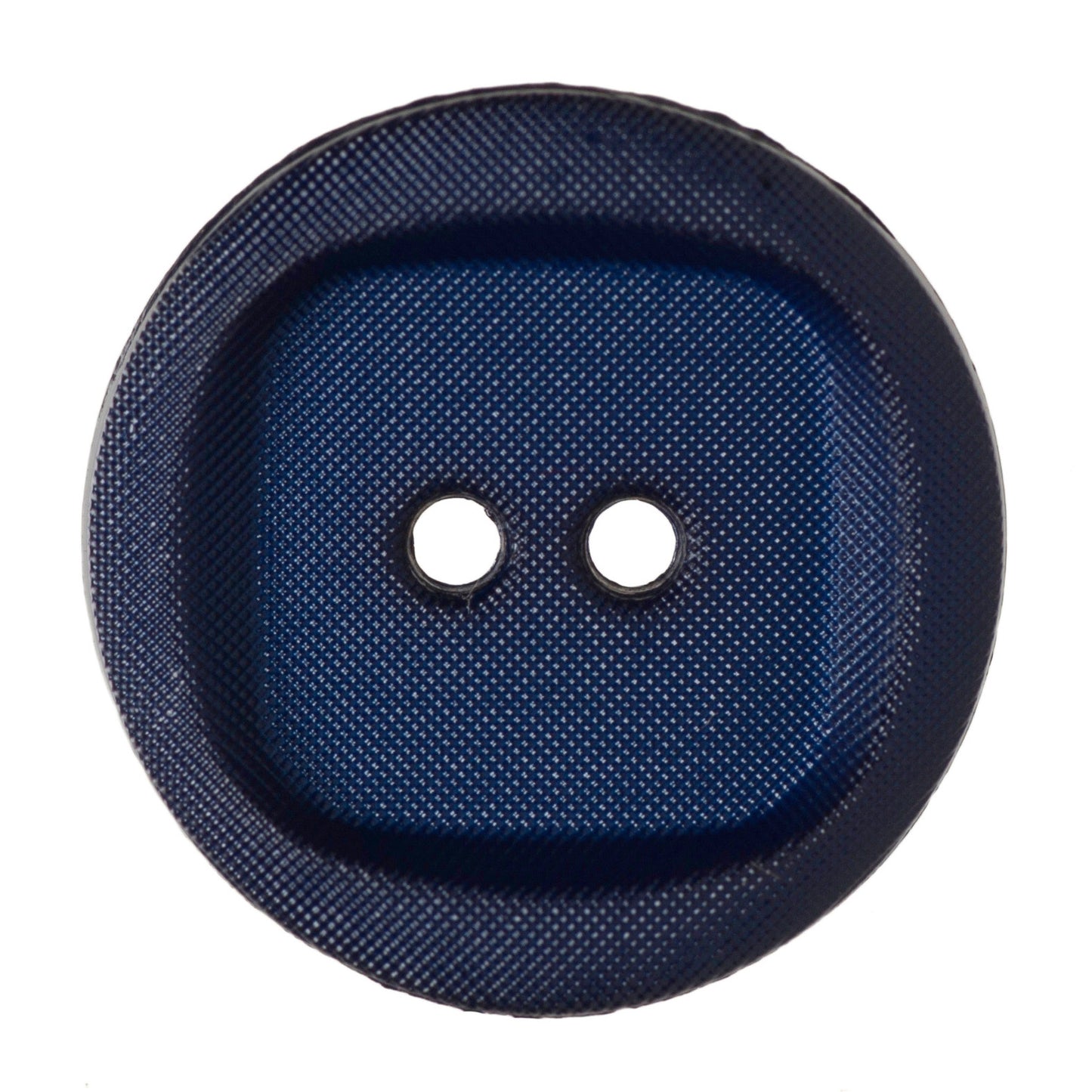 2 Hole Wavy with Square Insert Button - 20mm - Navy