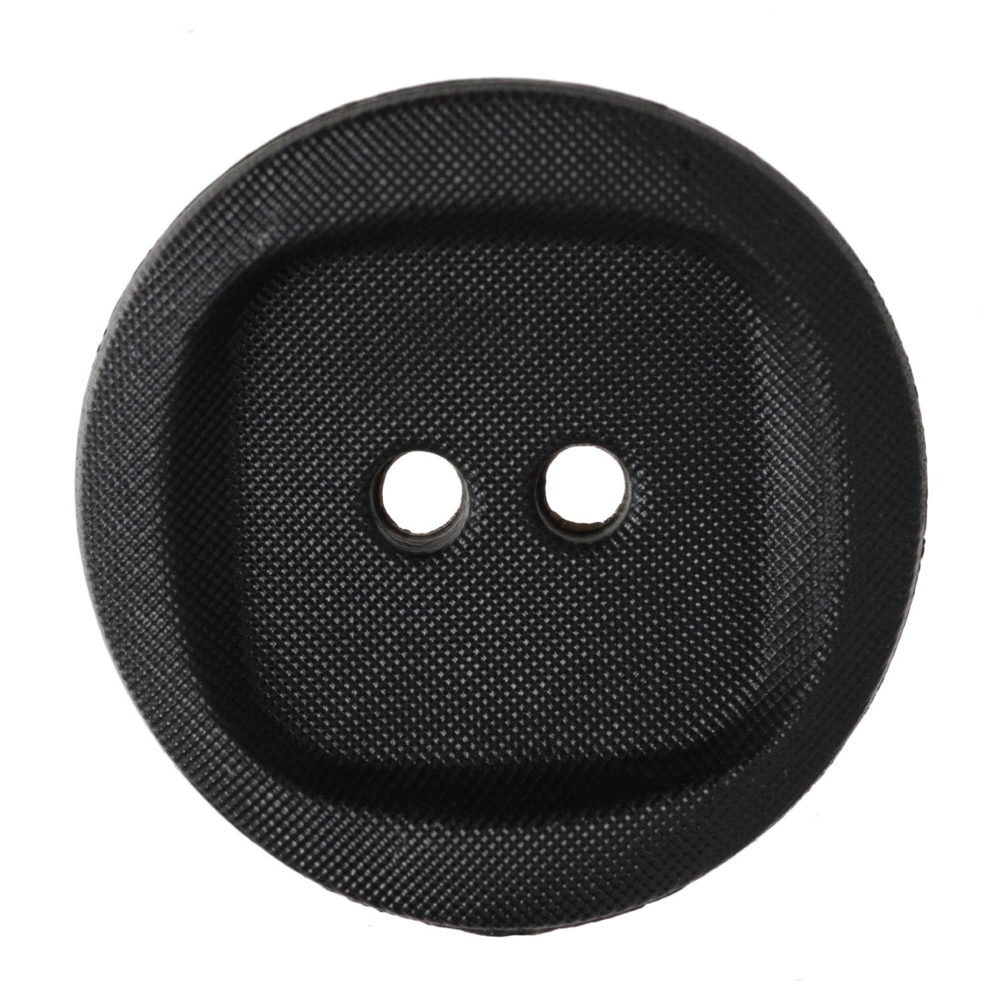 2 Hole Wavy with Square Insert Button - 20mm - Black [LD6.3]