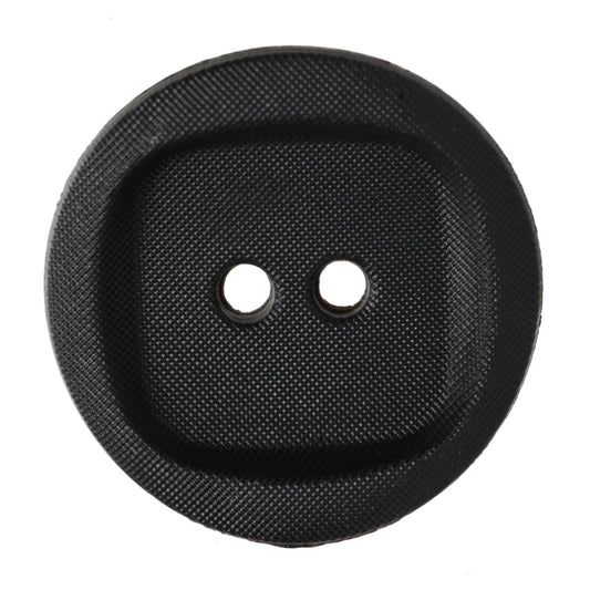 2 Hole Wavy with Square Insert Button - 28mm - Black [LD3.7]