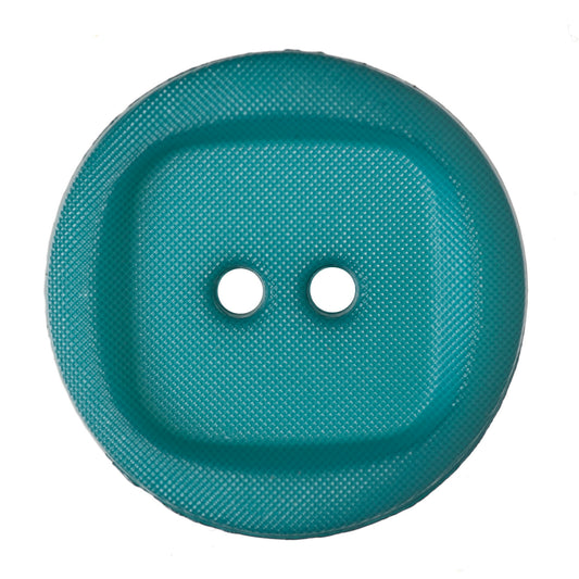 2 Hole Wavy with Square Insert Button - 20mm - Dark Teal [LD7.2]