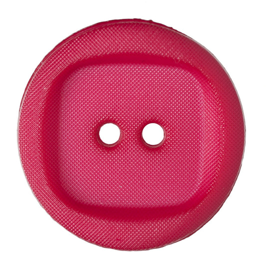 2 Hole Wavy with Square Insert Button - 28mm - Cerise [LD4.3]