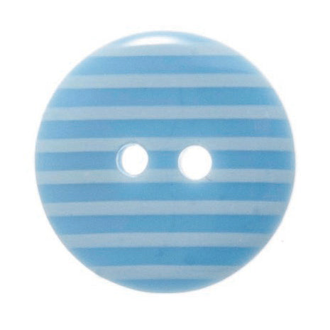 2 Hole Thin Striped Button - 23mm - Light Blue [LD2.5]