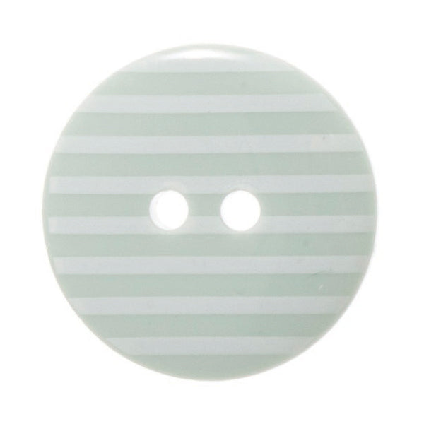 2 Hole Thin Striped Button - 23mm - Light Green [LC40.8]