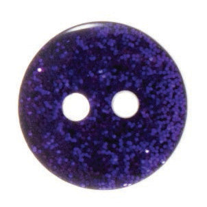 2 Hole Shiny Glitter Button - 12mm - Purple [LC30.4]