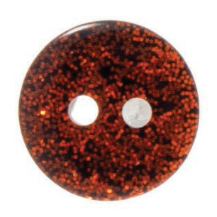 2 Hole Shiny Glitter Button - 12mm - Orange [LC17.3]