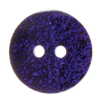 2 Hole Shiny Glitter Button - 18mm - Purple [LF25.2]