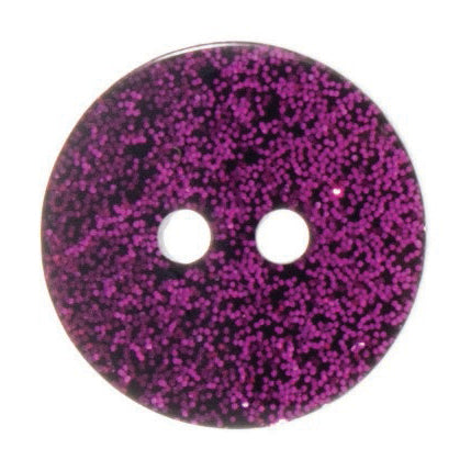 2 Hole Shiny Glitter Button - 18mm - Pink [LE20.3]