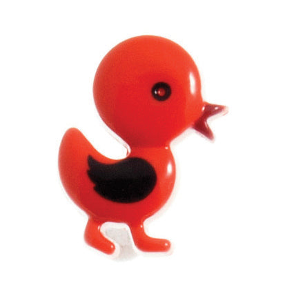 Walking Duck Shank Button - 18mm - Red [LG20.4]