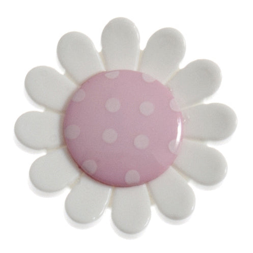 Daisy Shank Flower Button - 23mm - Light Pink [LC8.3]