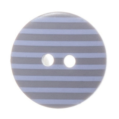 2 Hole Two Tone Thin Striped Button - 18mm - Lilac [LC16.6]