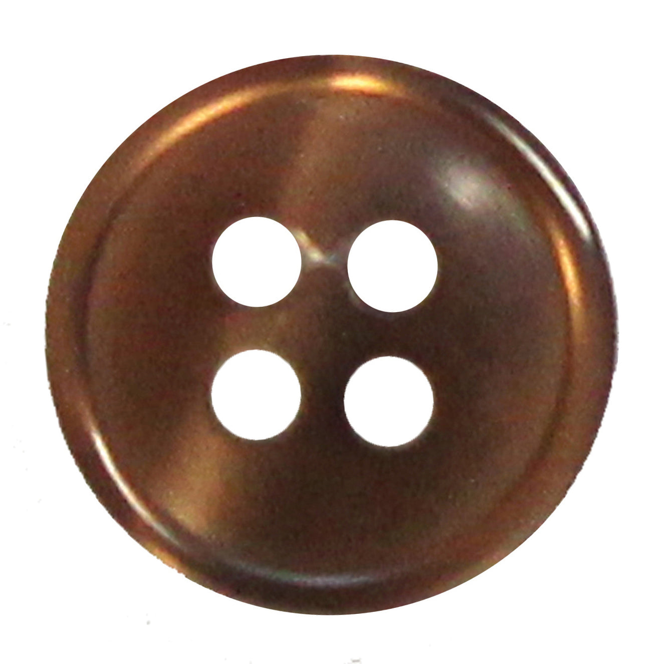 4 Hole Button - 13mm - Mid Brown [LG25.7]